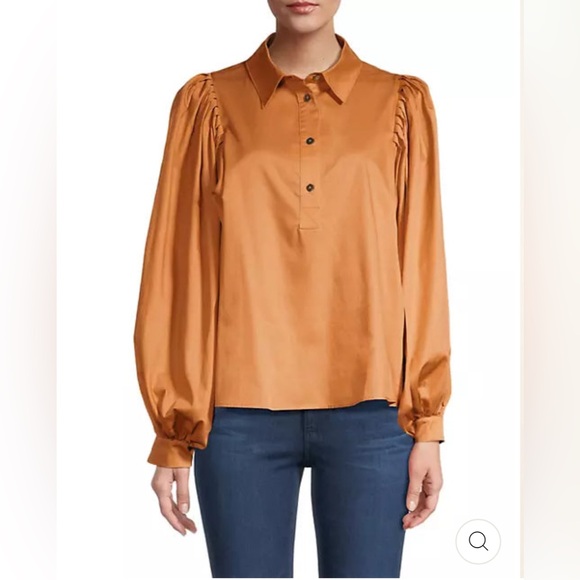 NWT Harshman $228 LOIS POPOVER SHIRT. Size 3X but can fit large oversized. - Picture 1 of 11